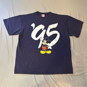 Disney Navy Blue T-Shirt with Mickey Mouse Tag